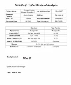 GHK (GHK-Cu) 200mg Copper Peptide (Twist Off Cap)
