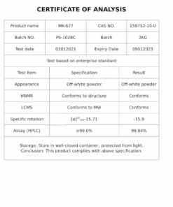 MK-677 (Ibutamoren) 12.5mg (60 Capsules)
