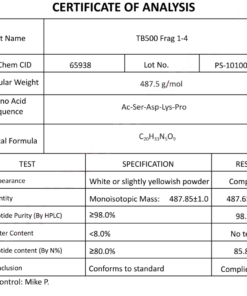 Thymosin Beta-4 Fragment (1-4) (Ac-SDKP) 500mcg (60 Capsules)